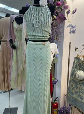 涤纶2026夏季背心半身裙套装女