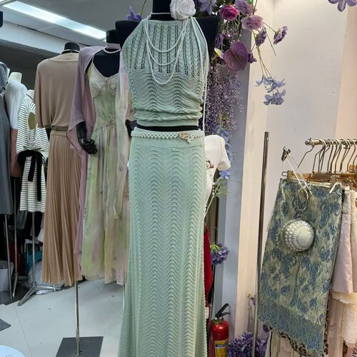 涤纶2026夏季背心半身裙套装女