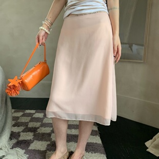 HOLDER2026夏季 法式 气质百搭花苞半身裙女慵懒百搭中长款 短裙 新款