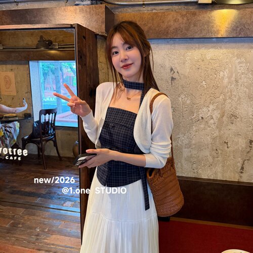 涤纶2026夏季抹胸开衫套装女