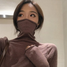 女秋冬显瘦长袖 上衣新款 chic风百搭针织衫 LGGSTYLE 女高领打底衫
