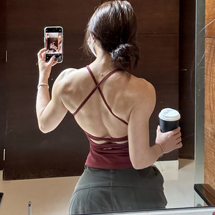 JOKA VIBE原WHPOWER 美背运动背心女带胸垫修身跑步显瘦瑜伽文胸