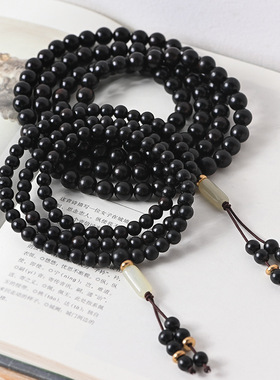 黑檀木多圈木质手串佛珠手链