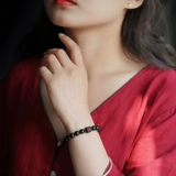 Браслет с одной бусиной из розового дерева подходит для мужчин и женщин, четки из круглых бусин из грецкого ореха, оберег на день рождения, бусины для влюбленных, аксессуар, подарок на день рождения