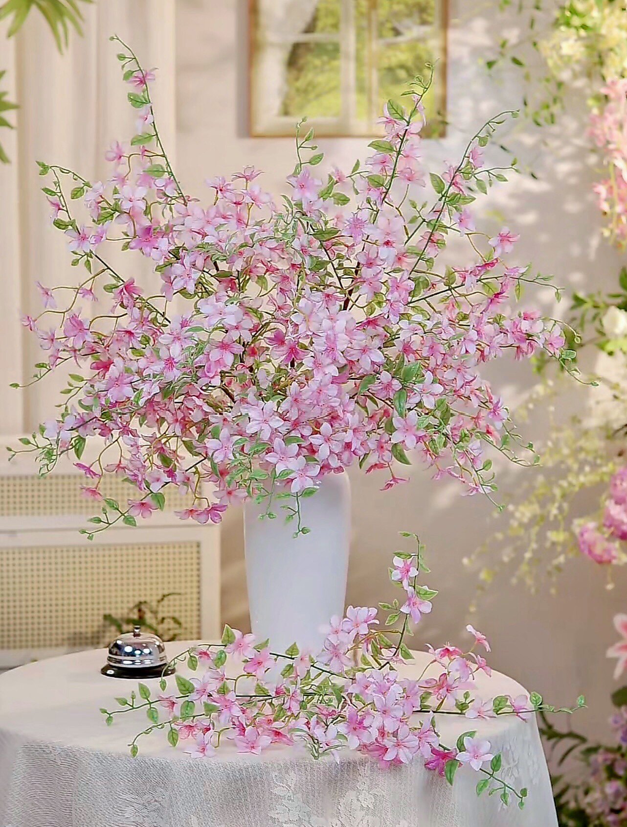 高级七里香客厅餐桌装饰假花仿真花花艺摆设绢花插花家居花束摆件