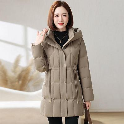 正品撤柜外高白2鹅绒羽绒服738858女冬季025年新款小个子中长款端