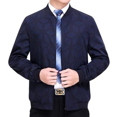 一件批夹1123亲克中爸男爸装春球秋季休闲年棒领中老年夹克外套