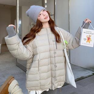 浅色短款轻薄排骨灰羽绒服b102-928女季冬2韩025新款小个子系爆款