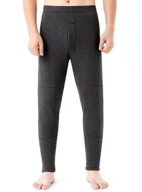 秋秋冬加羊毛裤高腰打ZON裤男士裤加绒厚棉裤中老底年人保暖裤男