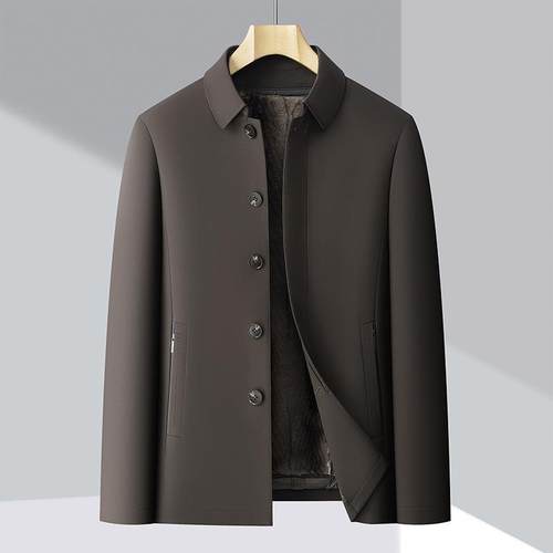 季男士羽绒85188-L2服年商务休闲翻领爸装脱爸卸羽绒中内冬胆轻薄