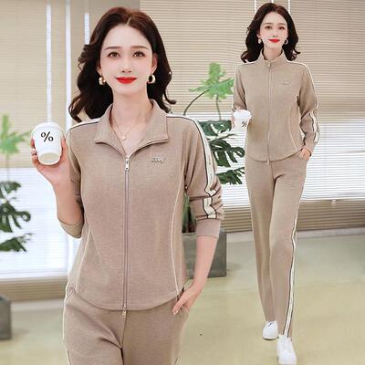 运动服套装春秋025新款时尚2洋气品87712676牌小两个子初春卫衣休