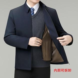 高胆档可内棉衣男式 外套中年男装 休脱闲领品牌冬季 R男士 B01 新款