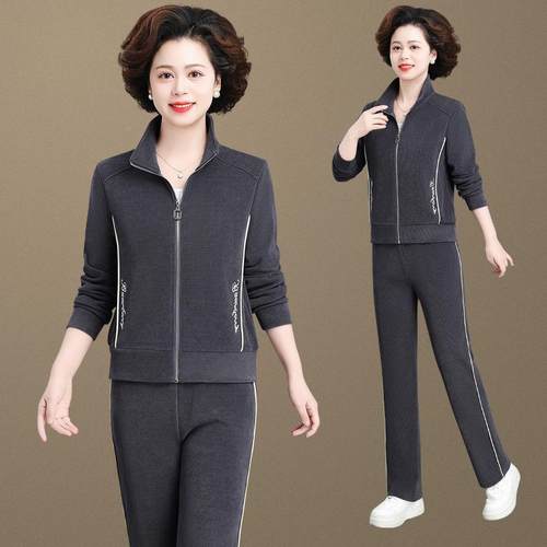 2025年新87673589款运套女春装秋两卫件套时尚洋气减龄高档晨跑服