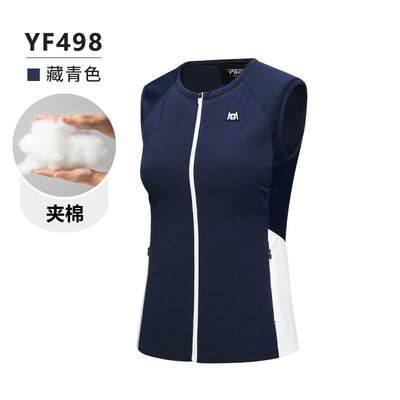 高尔夫棉女秋冬服暖背心服装加厚夹YF498棉保运动衣时尚外套士马