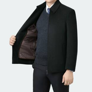 子 秋冬加厚商务ACV休闲翻领保短暖呢季 新款 高羊毛毛呢端夹克男款