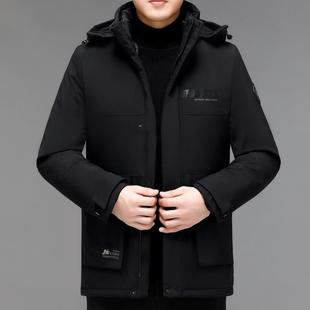 中CLO年爸爸冬保暖羽绒绒服外套 男装 男秋士鹅绒羽服外套季 新款