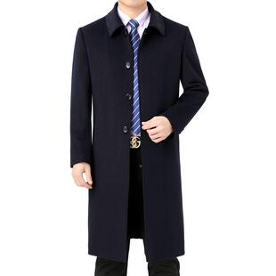 3亲宽松风衣长爸款 新中老毛年男士 加厚2012 款 外套 羊呢绒大衣冬季