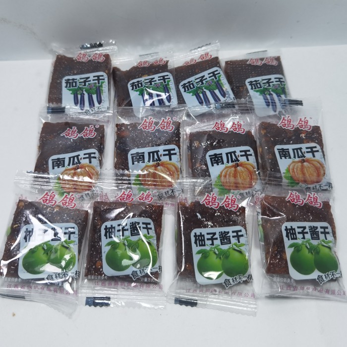 江西特产鸽鸽南瓜干茄子干柚子酱干500克休闲零食小吃