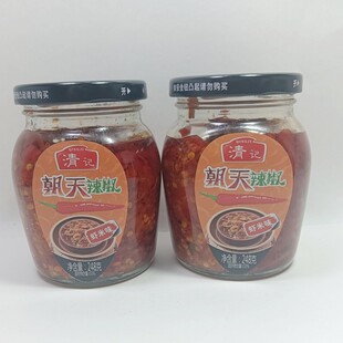 江西特产清记朝天辣椒酱虾米味248克*2瓶下饭辣椒酱小虾米酱