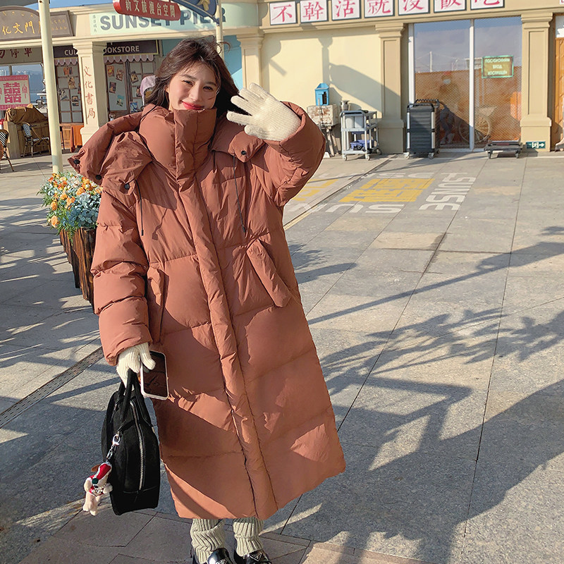 韩版高级感大被子羽绒棉服女加厚加长款过膝宽松2024新款冬季外套