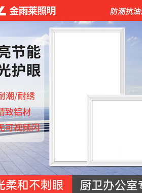 集成吊顶led平板灯铝扣板厨房卫生间浴室300x300x600嵌入式吸顶灯