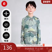 芬兰reima男女儿童卫衣大童春夏新款 休闲运动速干连帽长袖 上衣
