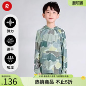芬兰reima男女儿童卫衣大童春夏新款 上衣 休闲运动速干连帽长袖