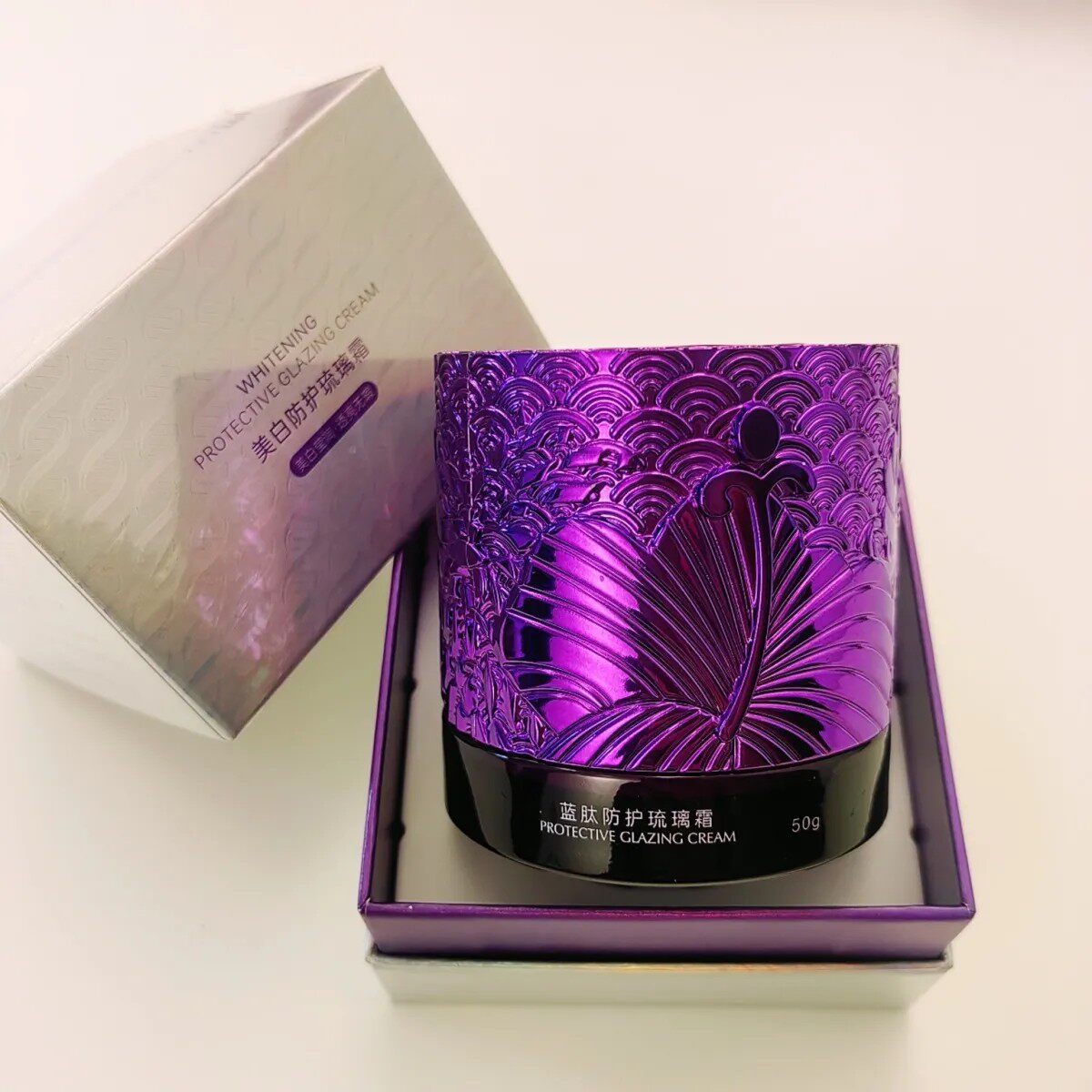 润初妍蓝肽防护琉璃霜50g隔离水润修颜亮泽提升肤色送玻尿酸原液