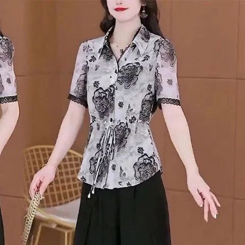 夏季2026年女士装时尚休闲套装洋气小个子设计感上衣裤子两件套