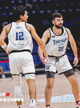 UHBALLER美式双面套装窄肩定制球员版篮球衣队服比赛训练速干大码