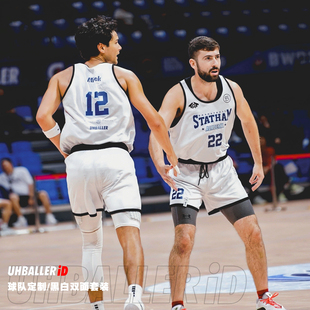 UHBALLER美式双面套装窄肩定制球员版篮球衣队服比赛训练速干大码