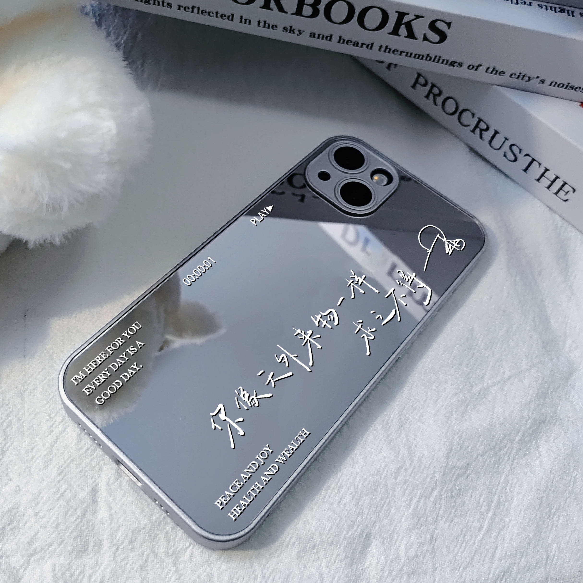 薛之谦天外来物同款镜面手机壳oppo荣耀vivox90苹果小米14华为p60