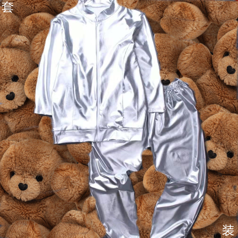 运动套装男装韩版潮流大码反光休闲春秋一套衣服外套上衣+裤子潮,男装休闲套装,星座1804
