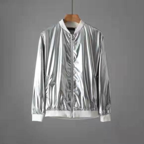 金银色舞蹈男女装表演服个性休闲男女外套,女装短外套,星座1804