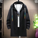 中长款拉链防晒衣夏季轻薄款冰丝连帽潮流青年帅气夹克风衣，男装防晒衣，星座1804