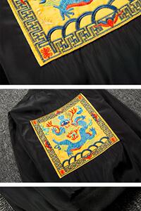 2025年秋夏季新款刺绣龙袍方龙流行青少年薄款夹克男户外运动套图片