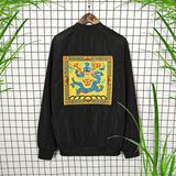 2025年秋夏季新款刺绣龙袍方龙流行青少年薄款夹克男户外运动套，男装夹克，星座1804