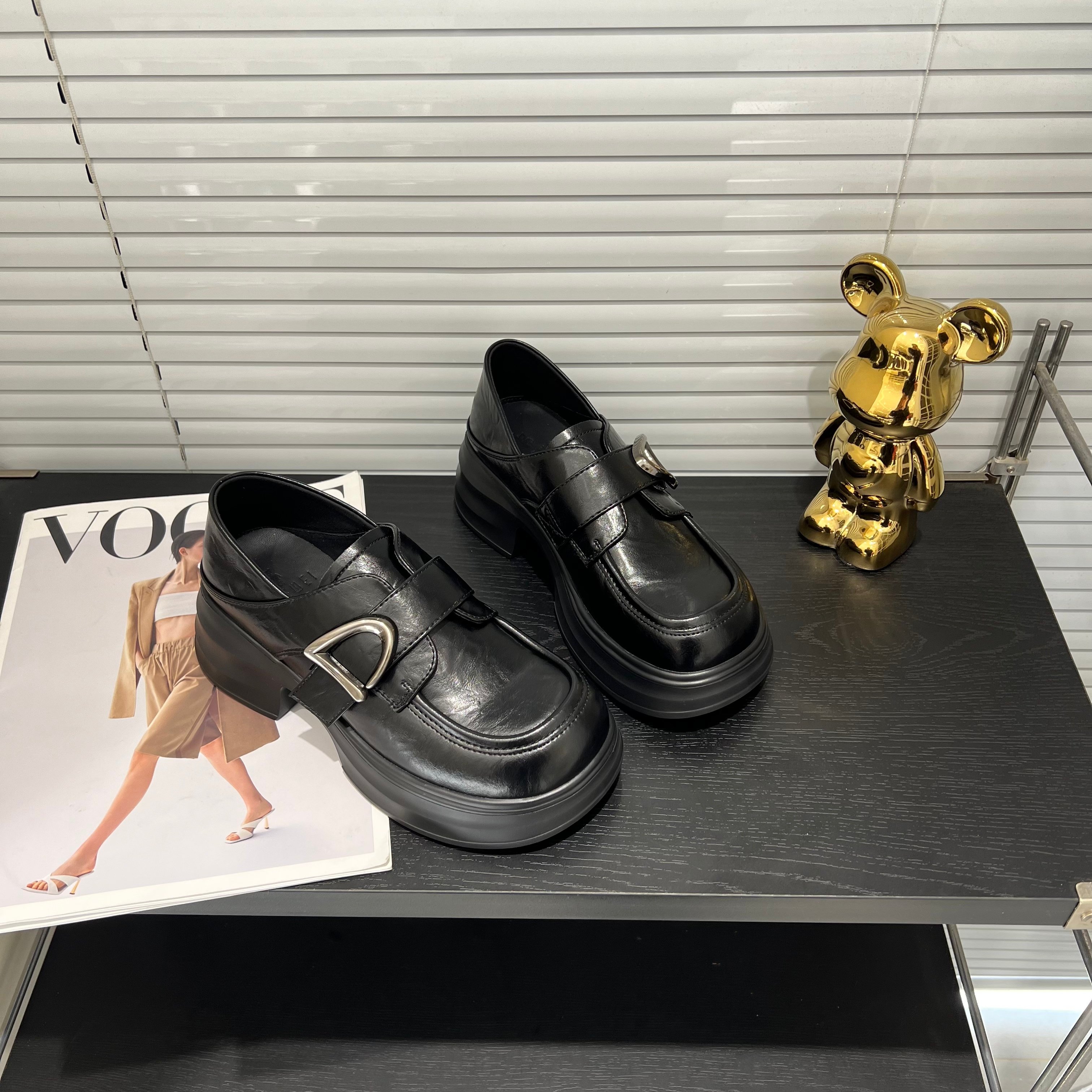 悦薇高品质女鞋英伦风搭扣乐福鞋女黑色圆头厚底皮鞋学院风单鞋,女鞋,乐福鞋（豆豆鞋）,淘宝优惠券,粉丝福利购,淘宝优惠卷