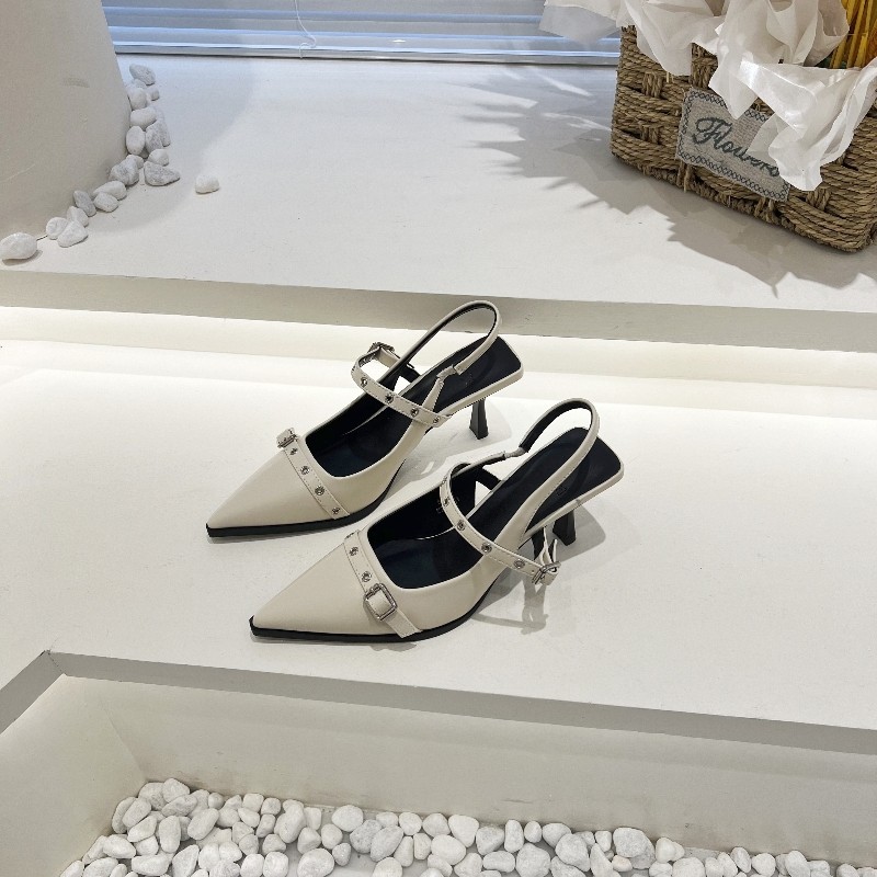悦薇高品质女鞋小众搭扣尖头细跟包头凉鞋气质后空浅口高跟鞋单鞋,女鞋,时装凉鞋,淘宝优惠券,粉丝福利购,淘宝优惠卷