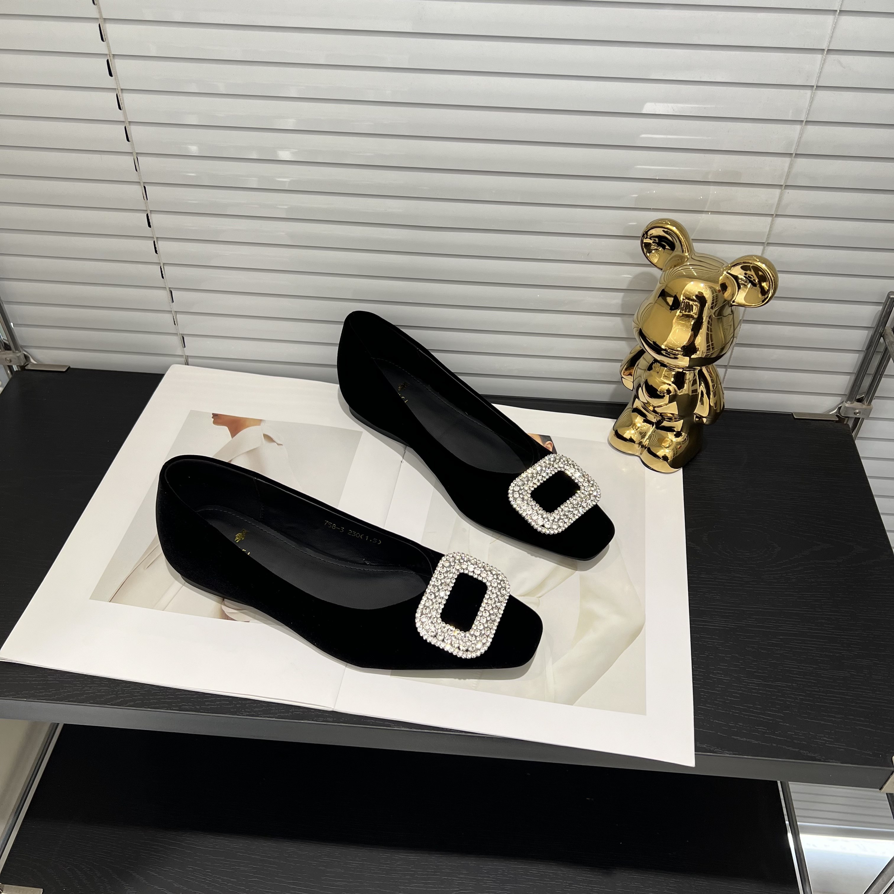 悦薇高品质女鞋法式方头水钻浅口单鞋女内增高搭扣百搭气质通勤鞋,女鞋,浅口单鞋,淘宝优惠券,粉丝福利购,淘宝优惠卷