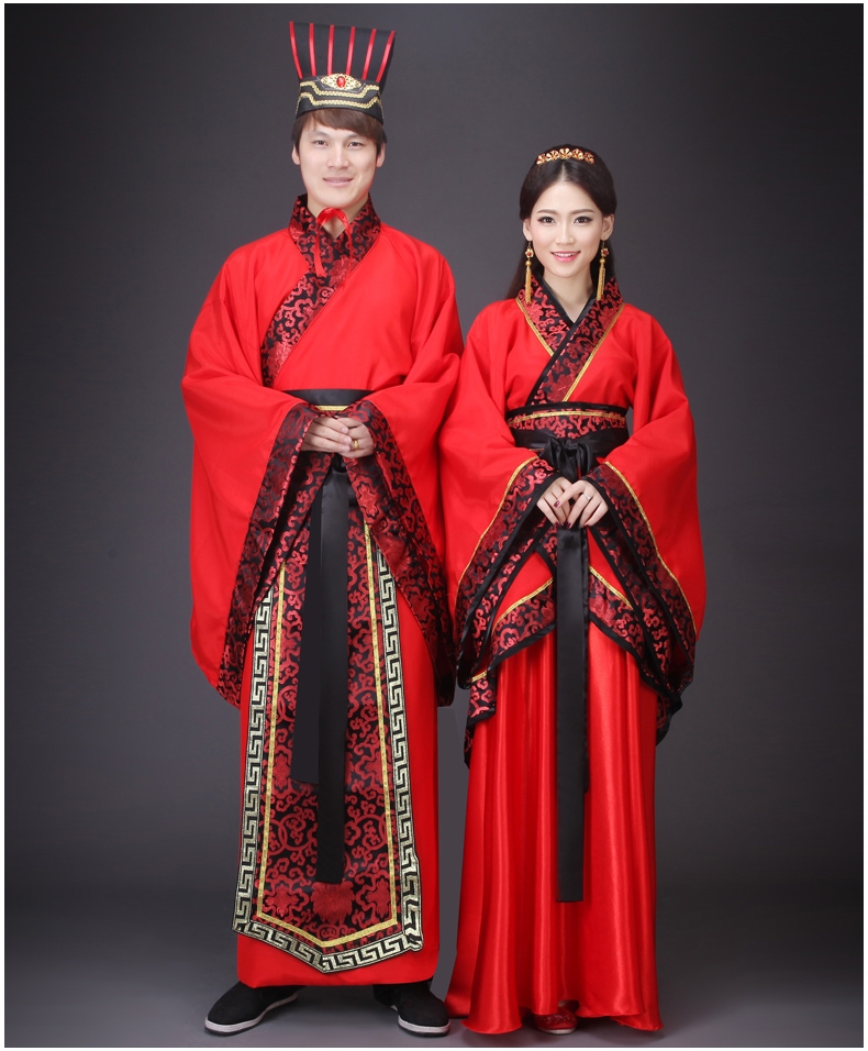 古装男儿童汉服女襦裙直裾古代大侠民族祭祀服装官服话剧舞台表演
