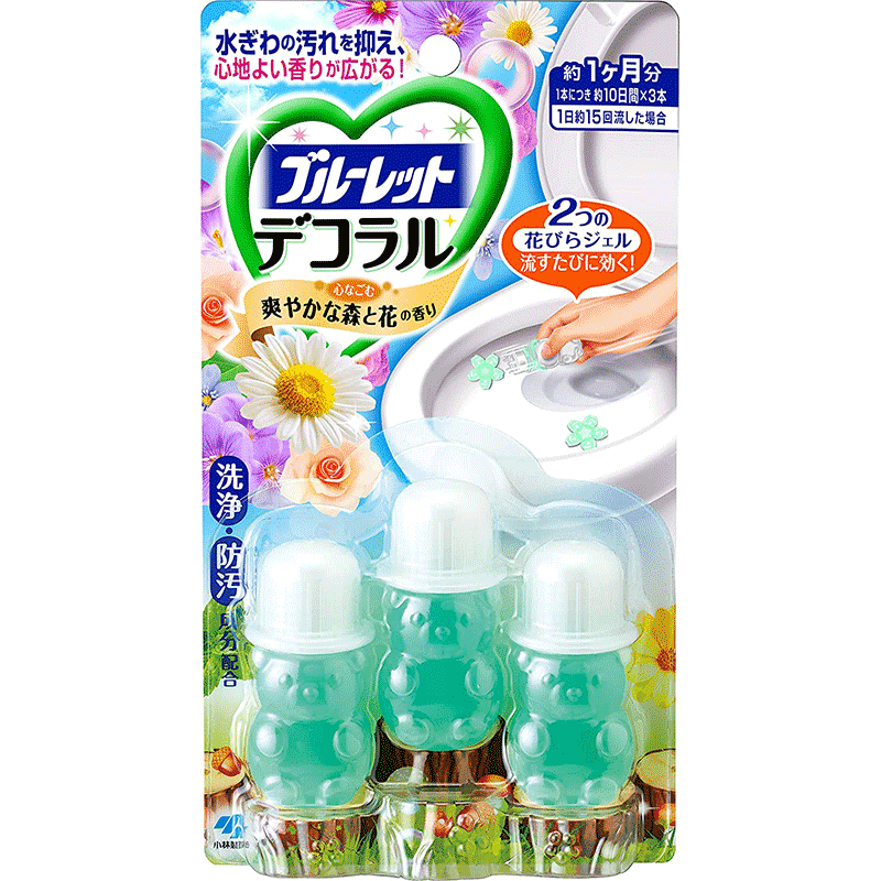日本原装小林制药洁厕剂抖音马桶开花洁厕凝胶小熊马桶花除臭防污