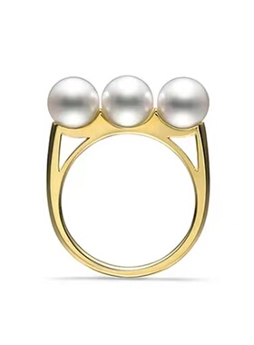 代购TASAKI田崎&塔思琦balance plus平衡18k黄金akoya珍珠6mm戒指