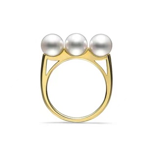 代购TASAKI田崎&塔思琦balance plus平衡18k黄金akoya珍珠6mm戒指