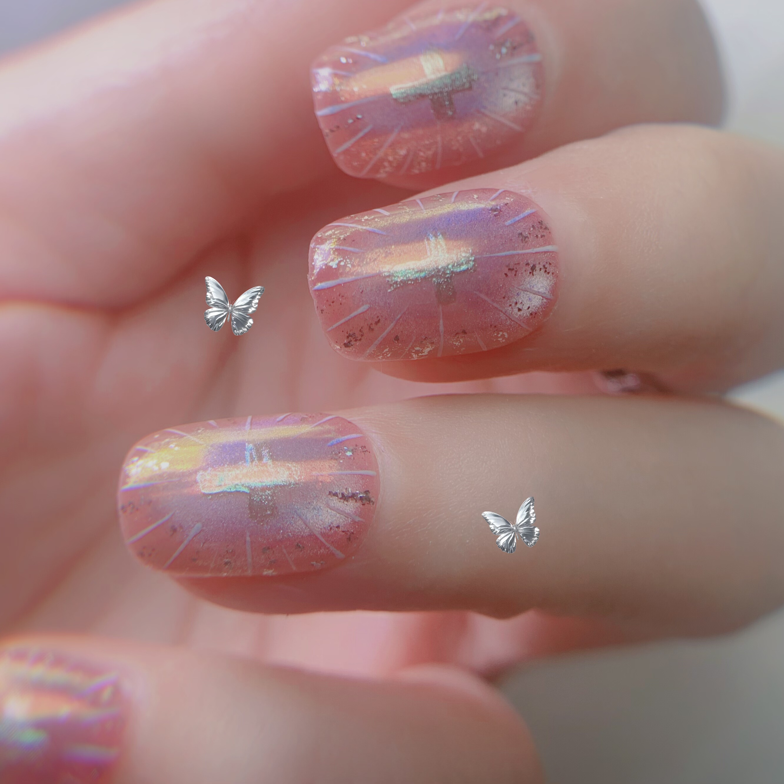 【月光】高级感穿戴甲纯手工美甲本甲贴片M一副