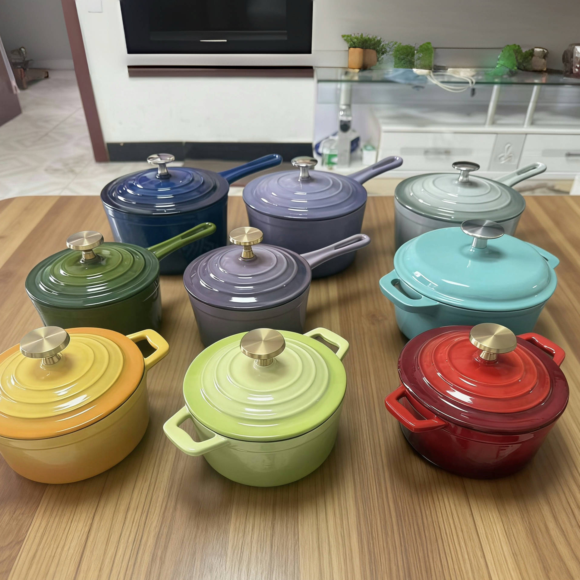 三厦14-18厘米迷你一人食奶锅炖锅铸铁珐琅搪瓷锅黑底釉不挑灶具