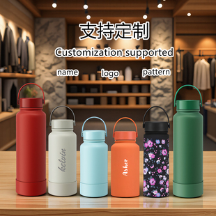 不锈钢保温杯定制logo图案订制英文名字保温瓶刻名字水瓶水壶水杯