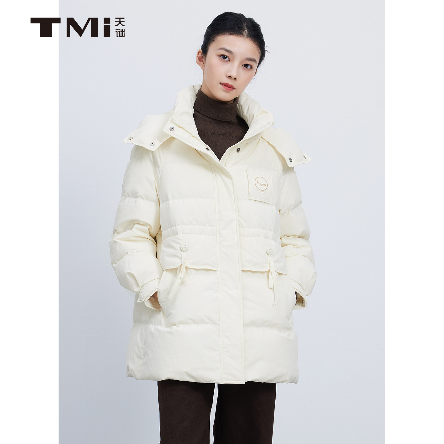 天谜百搭休闲连帽羽绒服