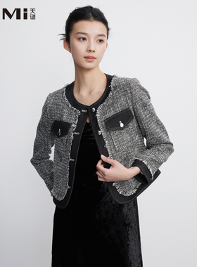 天谜外套小香风简约时尚优雅气质上衣2025春季女装新品TMi251030