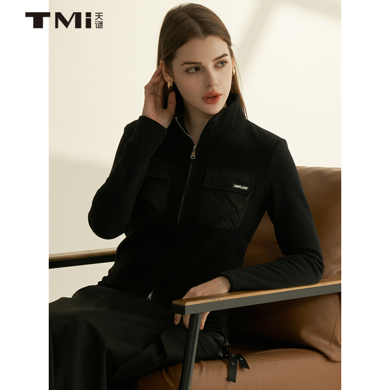 立领夹克式休闲百搭卫衣